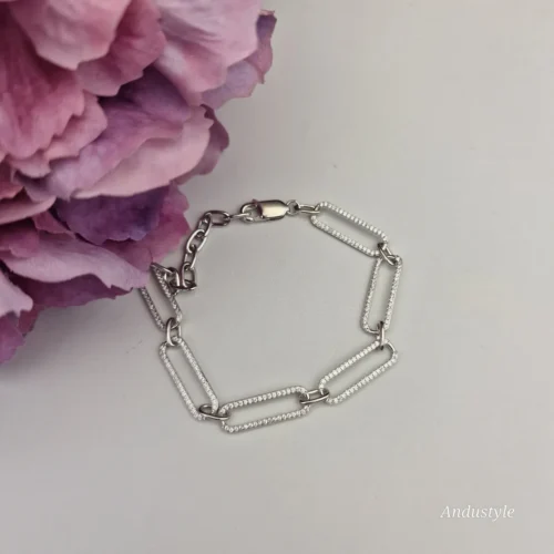 Bracelet Link with Zirconia ALT - Bracelet Link with Zirconia