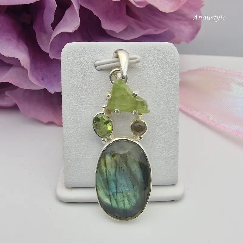 ALT - Pendant with Peridot, Cytryn, Labradoryt