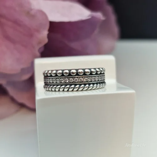ALT - Beaded Ring with Cubic Zirconia