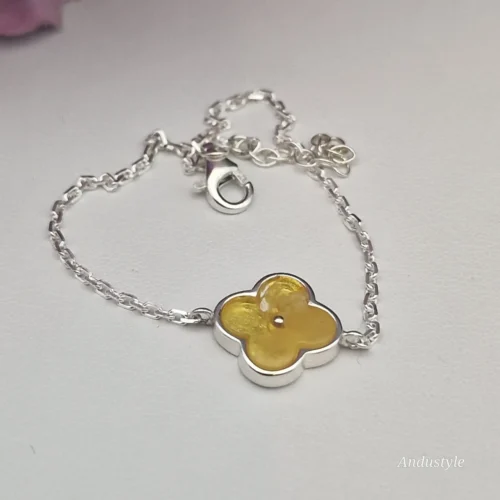 ALT - Bracelet Clover with Amber (CITRINE)
