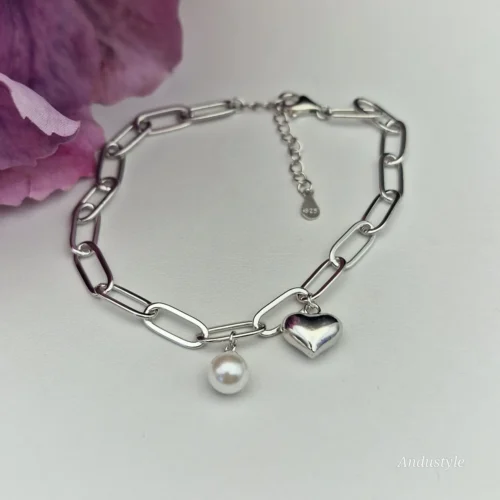 ALT - Bracelet with Heart and Pearl