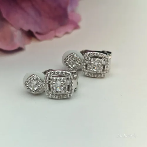 ALT - Clip-On Earrings with Cubic Zirconia