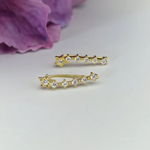 ALT - Cuffs Earings Zirkon Gold