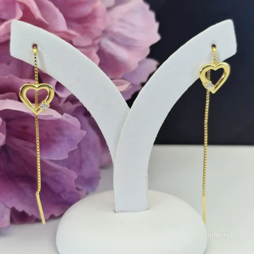 ALT - Earings Zirkon Hearts Gold
