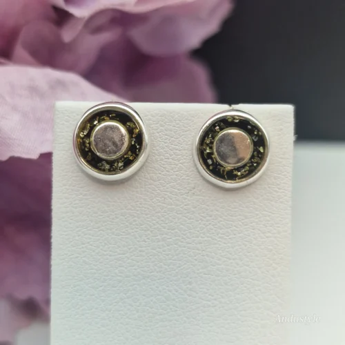 ALT - Earrings Amber Disc GREEN