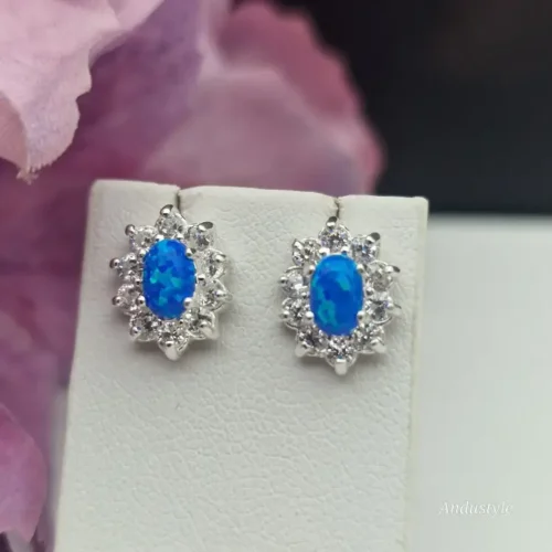 Earrings with Opal ALT - Earrings with Opal