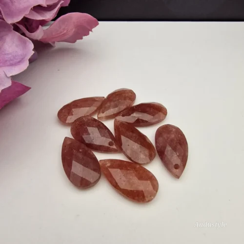 ALT - Faceted Teardrop Stone Bead - Watermelon