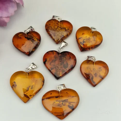 Pendant Amber Heart ALT - Pendant Amber Heart