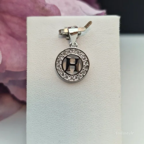 ALT - Pendant Letter with Cubic Zirconia H
