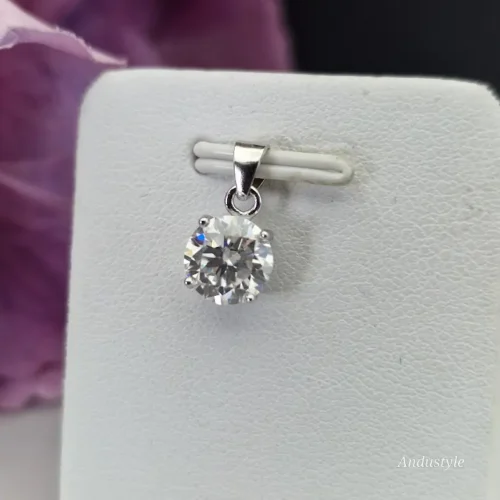 Pendant Round Moissanite ALT - Pendant Round Moissanite