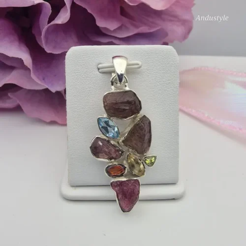 ALT - Pendant with Ametyst, Topaz, Peridot, Granat, Cytryn