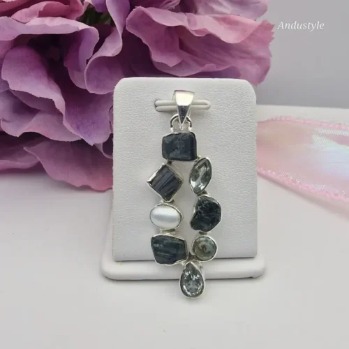 ALT - Pendant with perła, topaz, piryt